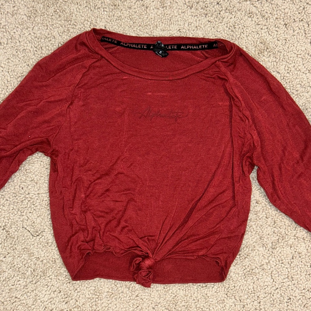 Alphalete front tie long sleeve